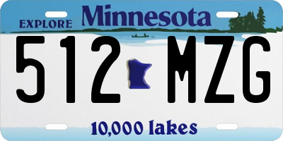 MN license plate 512MZG