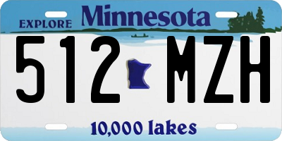 MN license plate 512MZH