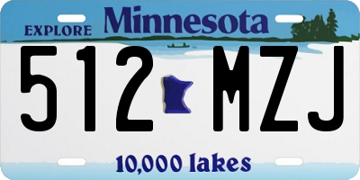 MN license plate 512MZJ