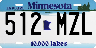 MN license plate 512MZL