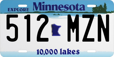 MN license plate 512MZN