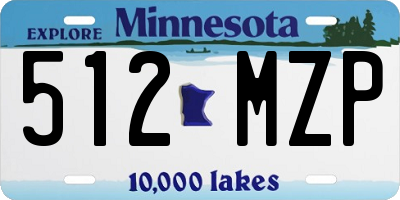 MN license plate 512MZP