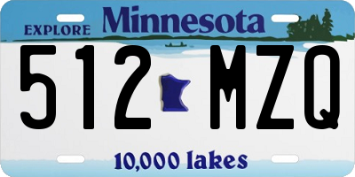 MN license plate 512MZQ