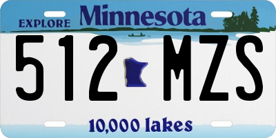 MN license plate 512MZS