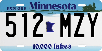 MN license plate 512MZY