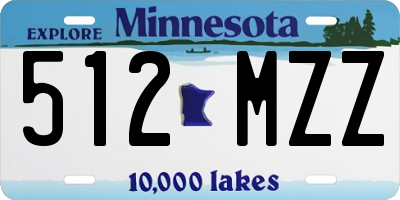 MN license plate 512MZZ