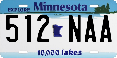 MN license plate 512NAA