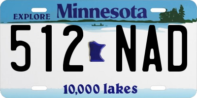 MN license plate 512NAD