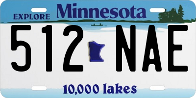 MN license plate 512NAE
