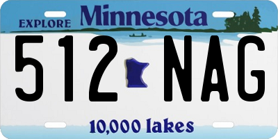 MN license plate 512NAG