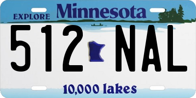 MN license plate 512NAL