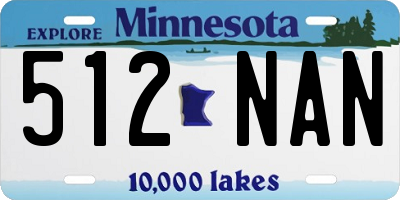 MN license plate 512NAN
