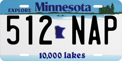 MN license plate 512NAP