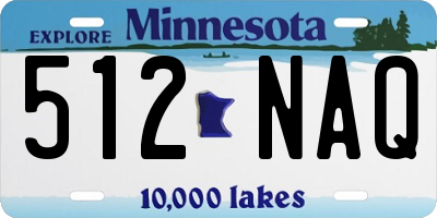 MN license plate 512NAQ
