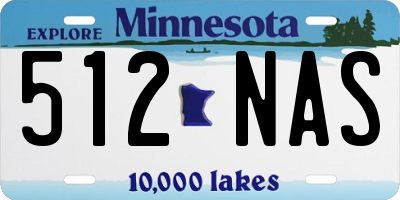 MN license plate 512NAS