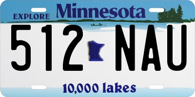 MN license plate 512NAU