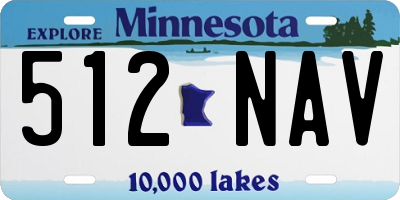 MN license plate 512NAV