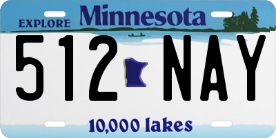 MN license plate 512NAY