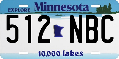 MN license plate 512NBC