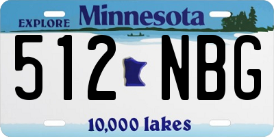 MN license plate 512NBG