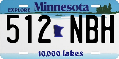 MN license plate 512NBH