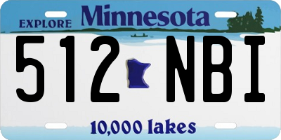 MN license plate 512NBI