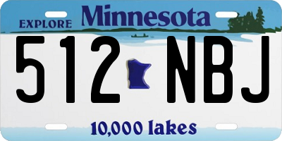 MN license plate 512NBJ