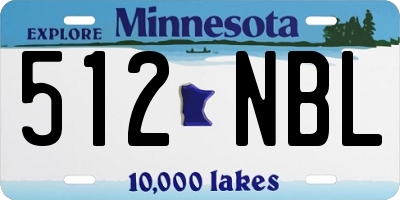 MN license plate 512NBL