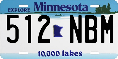 MN license plate 512NBM