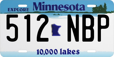 MN license plate 512NBP
