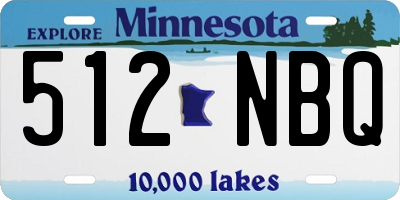 MN license plate 512NBQ
