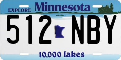 MN license plate 512NBY