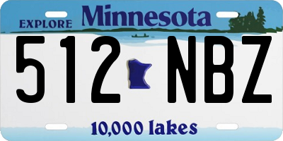 MN license plate 512NBZ