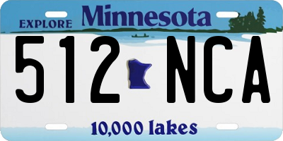 MN license plate 512NCA