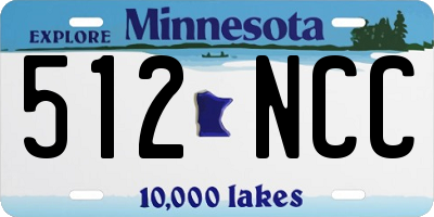 MN license plate 512NCC