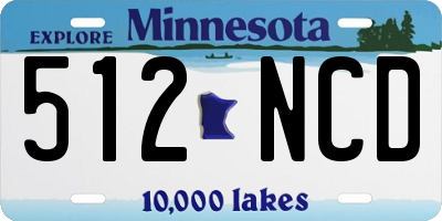 MN license plate 512NCD