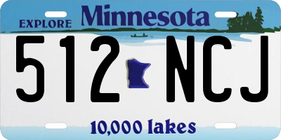 MN license plate 512NCJ