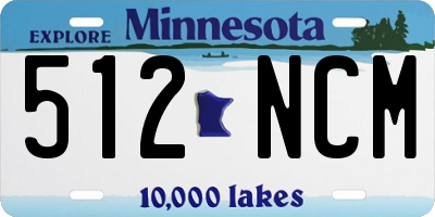 MN license plate 512NCM