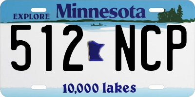 MN license plate 512NCP