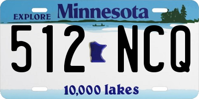 MN license plate 512NCQ