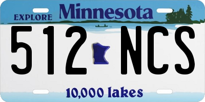 MN license plate 512NCS