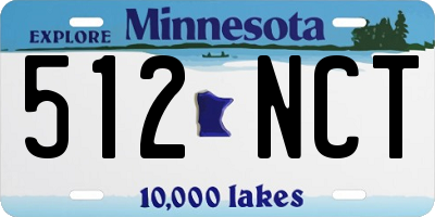 MN license plate 512NCT