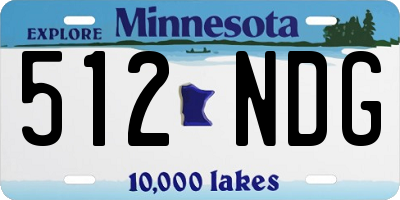 MN license plate 512NDG