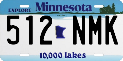 MN license plate 512NMK