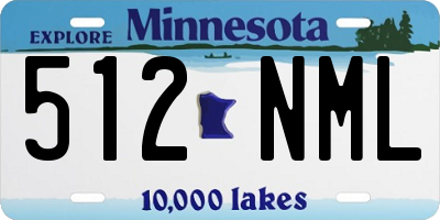 MN license plate 512NML