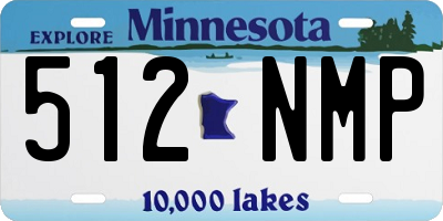 MN license plate 512NMP