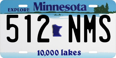 MN license plate 512NMS