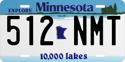 MN license plate 512NMT