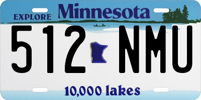 MN license plate 512NMU