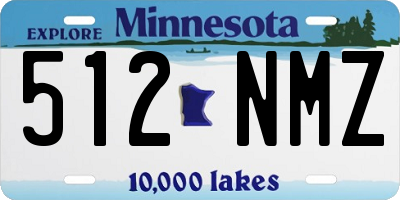 MN license plate 512NMZ